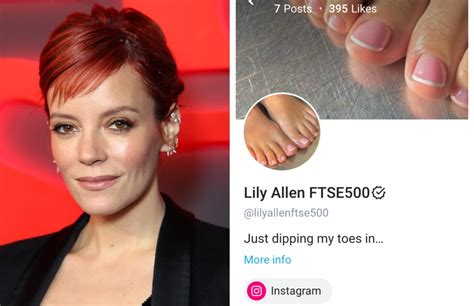 Lily Allen joins OnlyFans to sell pictures of her feet.